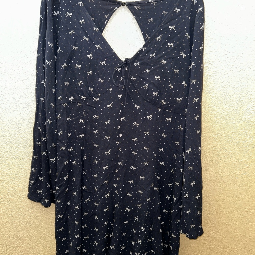 American Eagle Outfitters Navy Jumpsuit with White Pattern